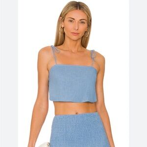 SNDYS Tie Linen Top Size L